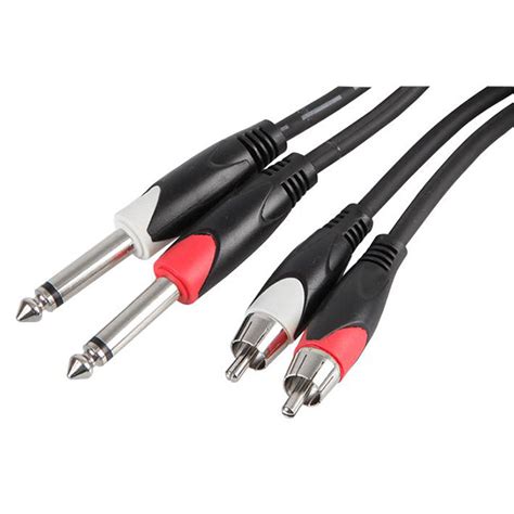 X Phono Rca To X Mm Inch Stereo Plug To Plug Lead M