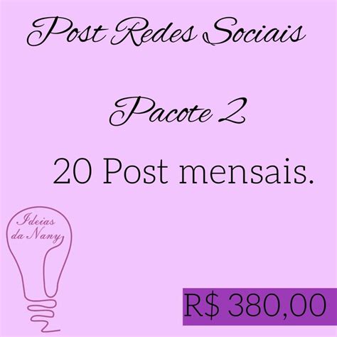 20 Posts Para Redes Sociais Elo7 Produtos Especiais