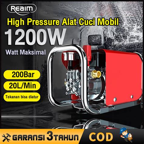 Jual Reaim Alat Cuci Motor 200bar High Pressure Cleaner Jet Cleaner