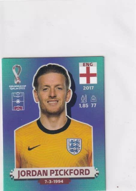 Panini Qatar World Cup Sticker Nr Eng Jordan Pickford Eur