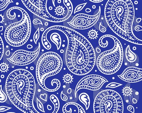 Blue Paisley Bandana Pattern Svg Files For Cricut Cut File Etsy