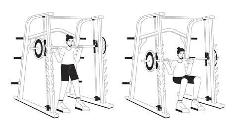 Premium Vector Muscle Building With Weight Power Rack Bw Vector Spot