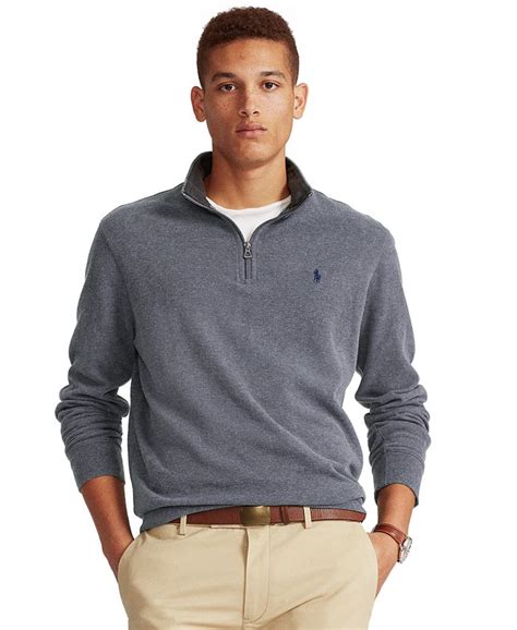 Polo Ralph Lauren Mens Luxury Jersey Quarter Zip Pullover Macys