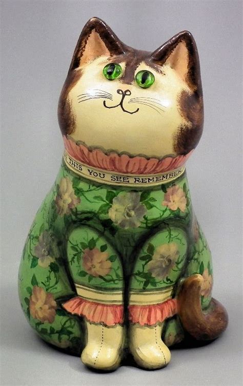 Joan and David de Bethel - Vintage papier-mache cat figurine (1976 ...