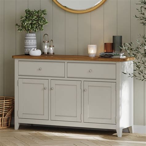 Aria Painted Large Sideboard Made With Oak