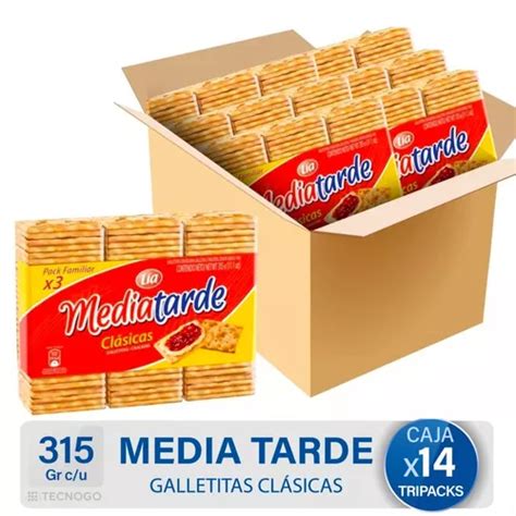 Caja Galletitas Crackers Mediatarde Clasicas Tripack Bagley