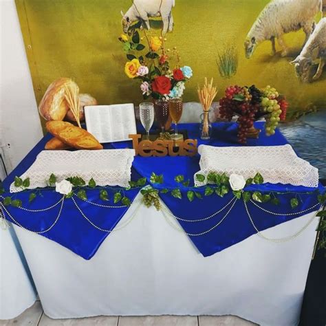 Mesa Da Santa Ceia Do Senhor Table Decorations Decor Table