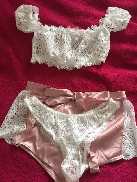 FREE SHIPPING Floral Lace Bardot Lingerie Set With Satin Shorts Pack Sexy Pajama Set Women