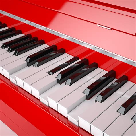 Czerwony pianino model 3D $29 - .ma .obj .fbx - Free3D