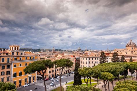 Aerial View of Piazza Venezia from Vittoriano Museum in Rome Editorial ...