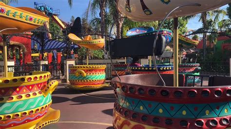 Hat Dance Spinning Attraction Complete Ride Onboard Pov Knotts Berry