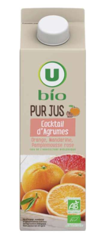 Pur Jus Cocktail Orange Mandarine Et Pamplemousse Rose U Bio 1 L