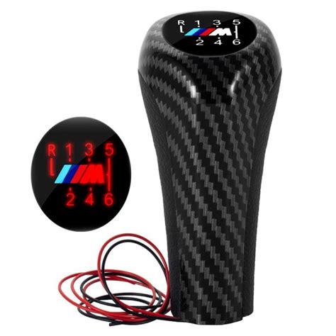 Carbon Grain Speed Bmw Illuminated Shifter Knob Coolshiftknobs