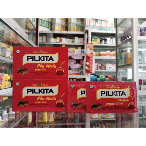 Jual Pilkita Cair Sachet 15 Ml Sirup Herbal Pegal Linu Shopee Indonesia