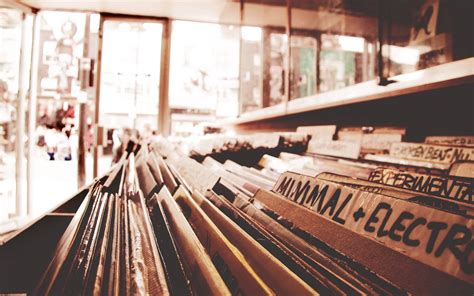 Download Vintage Vinyl Record Store Wallpaper