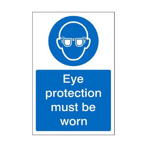 Eye Protection Must Be Worn Sticker Safety Uk