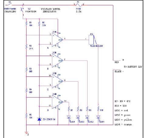 Battery voltage indicator schematic diagram | Download Scientific Diagram