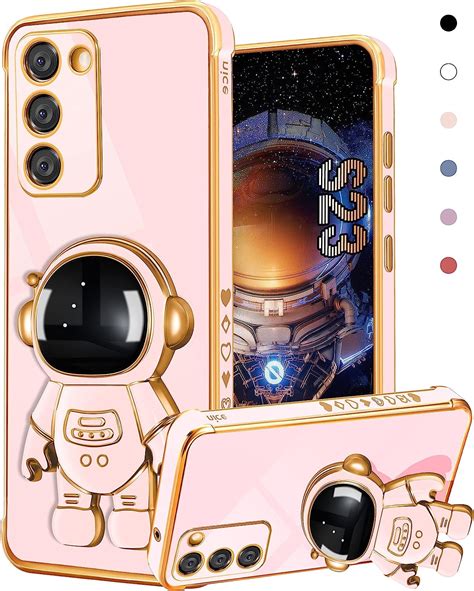 For Samsung Galaxy S23 Case Astronaut Cute For Women Girls Girly Unique Pink Phone Cases With