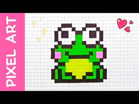 Como Dibujar Una Rana Kawaii En Pixel Art Dibujos Pixelados Youtube