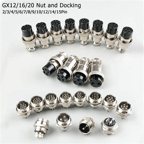 5 10 100Set GX12 GX16 GX20 Aviation Connector 2 3 4 5 6 7 8 9