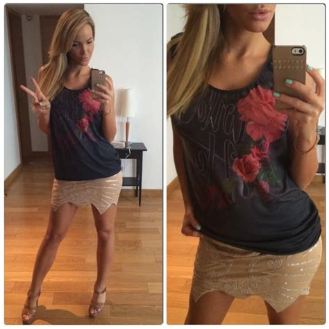 roses on top and nude skirt linda zimány