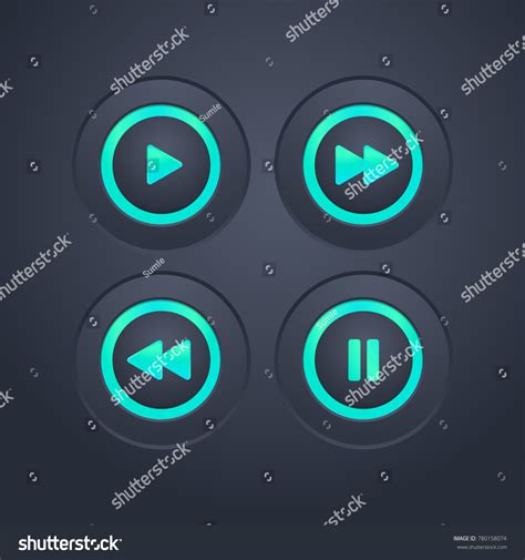 Playback Icon Set Stock Vector (Royalty Free) 780158074 | Shutterstock