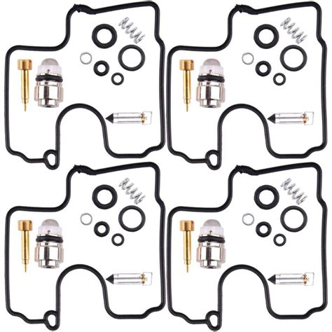 LETAOSK 4Sets Carburetor Carb Float Valve Repair Rebuild Kit Fit For