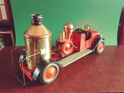 Very Rare S Bing Tin Wind Up Fire Pumper Engine Truck Tinplate W