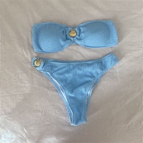 Seashell Baby Blue Bikini Set Women S Fashion Swimwear Bikinis