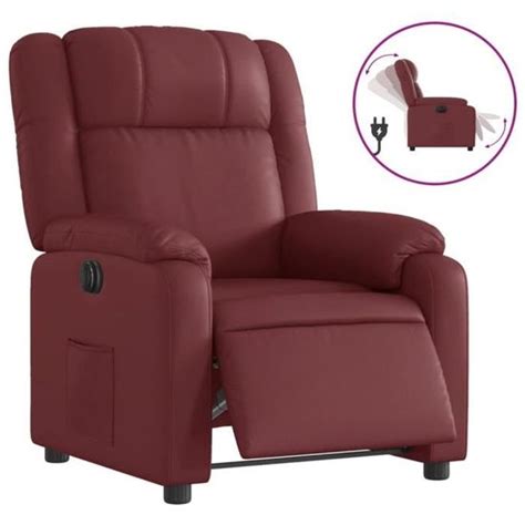 Fauteuil Inclinable Lectrique Rouge Bordeaux Similicuir