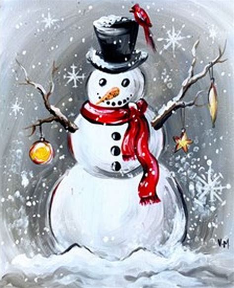 Festive Snowman A PAINT SIP EVENT With Lisa Stir Up The Paint