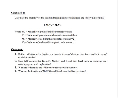 Solved Experiment No 04 Experiment Name Standardization Of Chegg