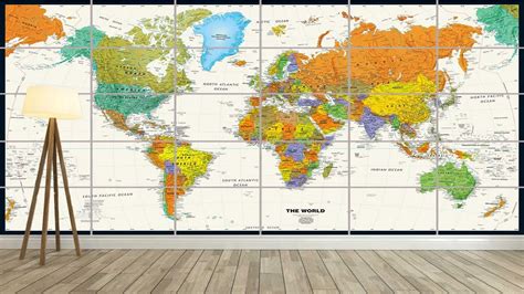 Poster Xxl Mappemonde Carte Du Monde Mappemonde Okgo Net