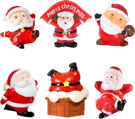 6pack Christmas Naughty Santa Christmas Cake Toppers Cake Decorations