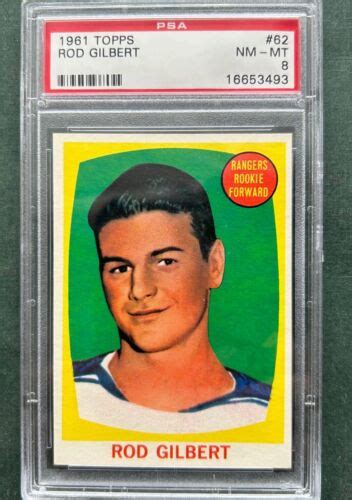 1961 TOPPS 62 ROD GILBERT ROOKIE RC PSA 8 NM MT EBay