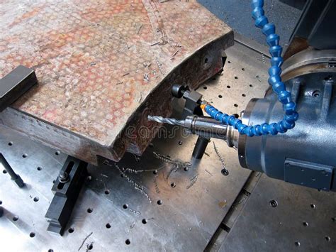 Milling machine lathe stock photo. Image of indoors, clamp - 79671966 