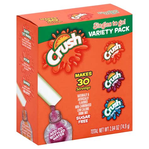 Crush Singles To Go Variety Pack Shop Mixes And Flavor Enhancers At H E B