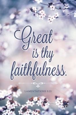 Great Is Thy Faithfulness (Lamentations 3:23, KJV) Bulletins, 100 ...