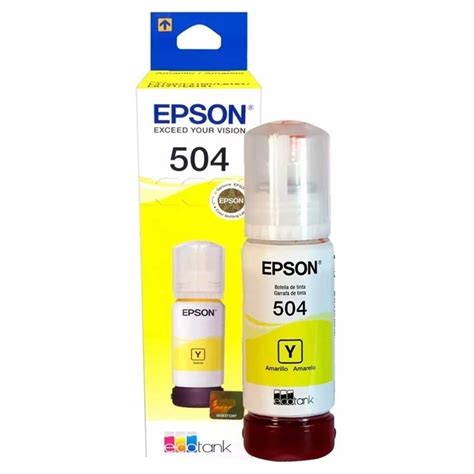 Botella De Tinta Epson 504 Amarillo Original 70ml Tienda CQNet