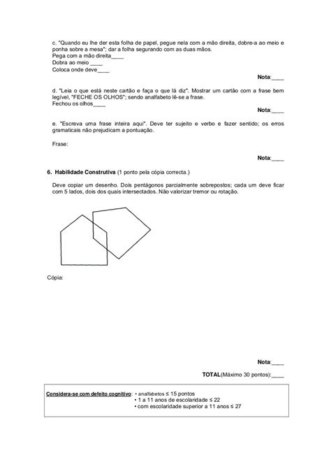 Standardized Mini Mental State Examination