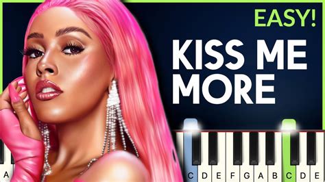 Kiss Me More Doja Cat Feat Sza Easy Piano Tutorial Youtube