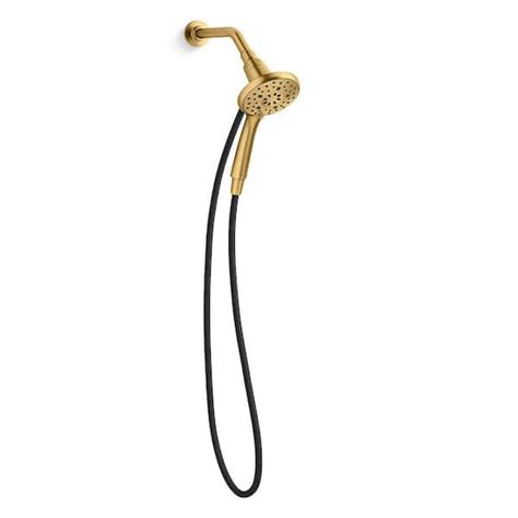 Kohler Claro 3 Spray Wall Mount Handheld Shower Head 175 Gpm In Vibrant Brushed Moderne Brass