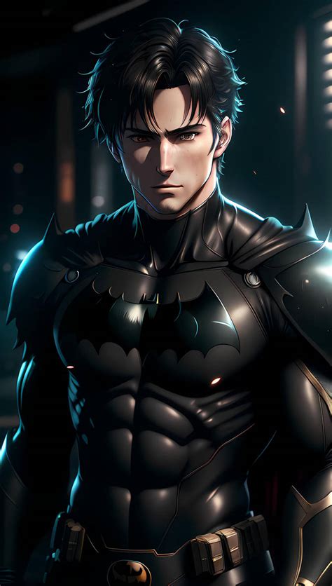 Anime Style Bruce Wayne In Batman Suit By Veesyrsfantasy Ai On Deviantart