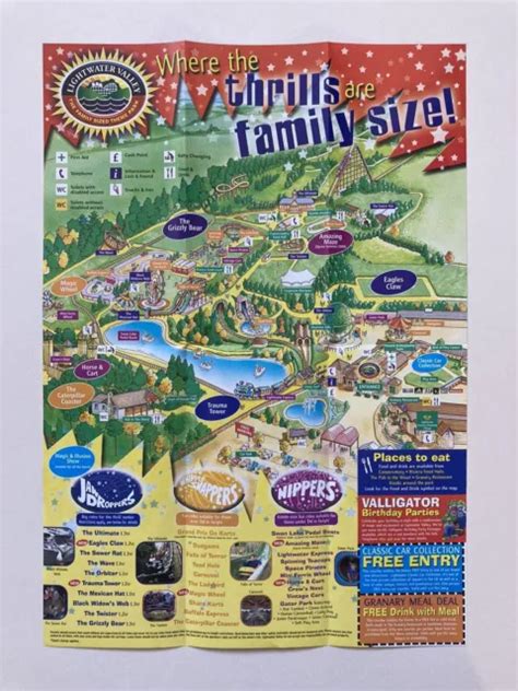 LIGHTWATER VALLEY, THEME Park, Guide Map Leaflet, 2004. Vintage. Rare ...