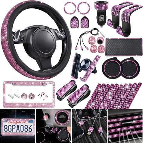 Amazon CAR PASS 30 PCS Bling Car Accessories Set For Women Bling