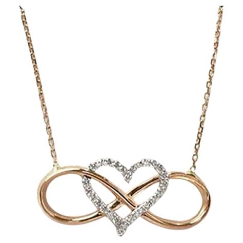 Collana Con Cuore Infinito In Oro 18 Carati Collana Con Cuore Di