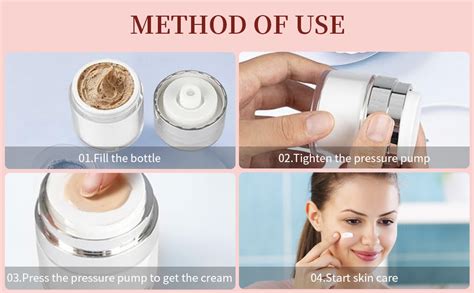 Airless Pump Bottle Moisturizer Dispenser 50ML Portable Lotion Cream