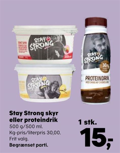 Stay Strong Skyr Eller Proteindrik Tilbud Hos Superbrugsen