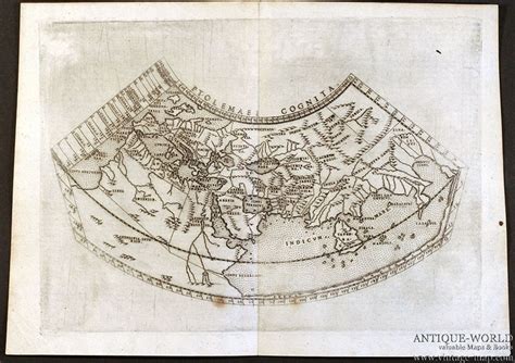 Ptolemaei Cognita Ptolomy S World Map Girolamo Ruscelli