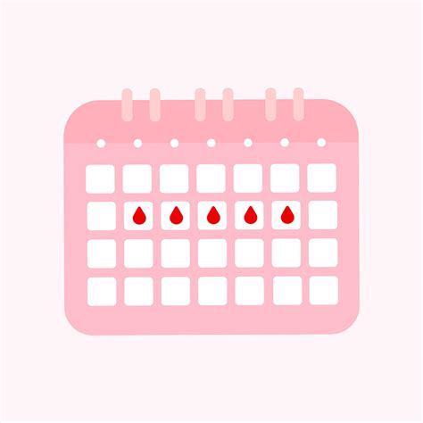 Cute Element Calendar Planner For Menstrual Critical Days Checklist